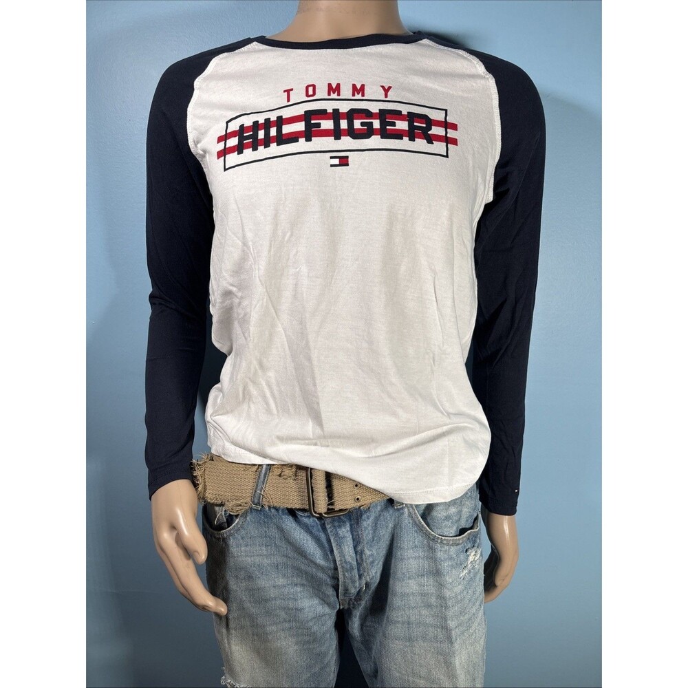 Tommy Hilfiger Baseball Shirt (Boys size 20) • Logo • Raglan Sleeves • EUC